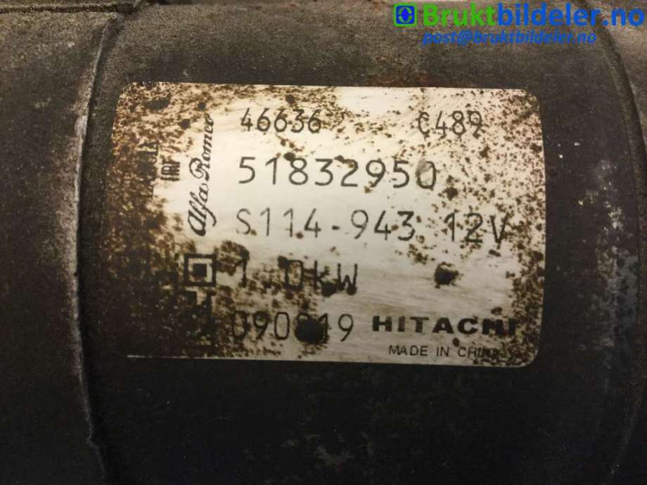 Starter til Fiat 500 2008-2020 (FIAT|51832950|S114-943|)