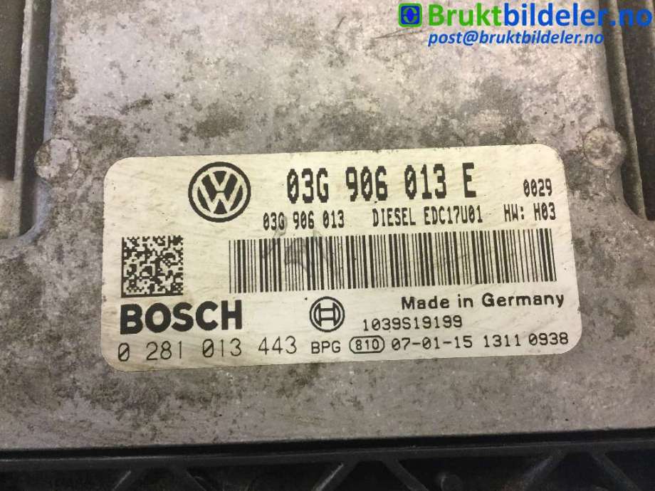 Styreenhet motor til Škoda Roomster 2006-2010 (Fase 1) (SKODA|03G 906 013 E|0 281 013 443|)