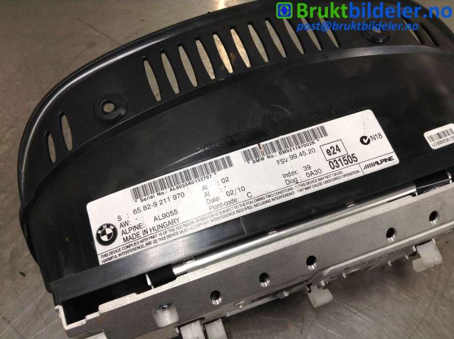 Instrument kjørecomputer til BMW 3-Serie 2005-2011 (E90/E91/E92/E93) (E90/E91/E92/E93) (BMW|65 82 9 211 970|)