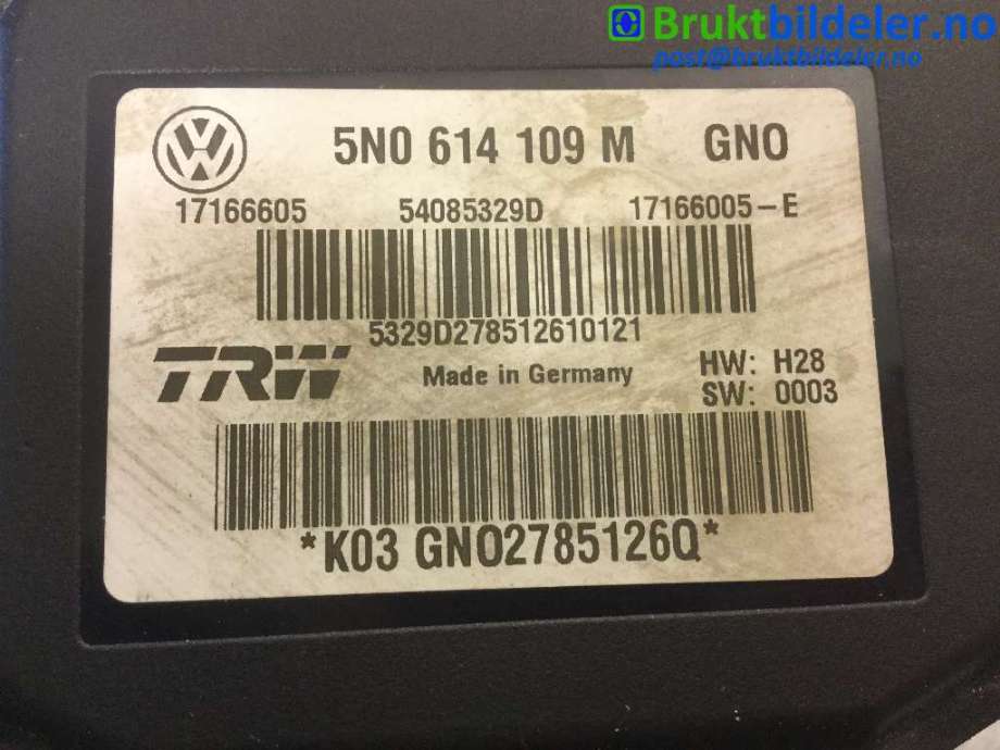 ABS sentral til VW Tiguan 2007-2011 (Type I, Fase 1) (VOLKSWAGEN|5N0 614 109 M|17166605|)