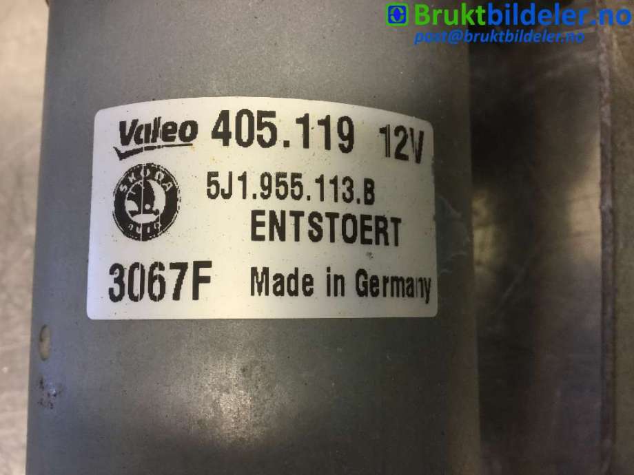 Viskermotor frontrute til Škoda Roomster 2006-2010 (Fase 1) (SKODA|5J1.955.113.B|405.119|)