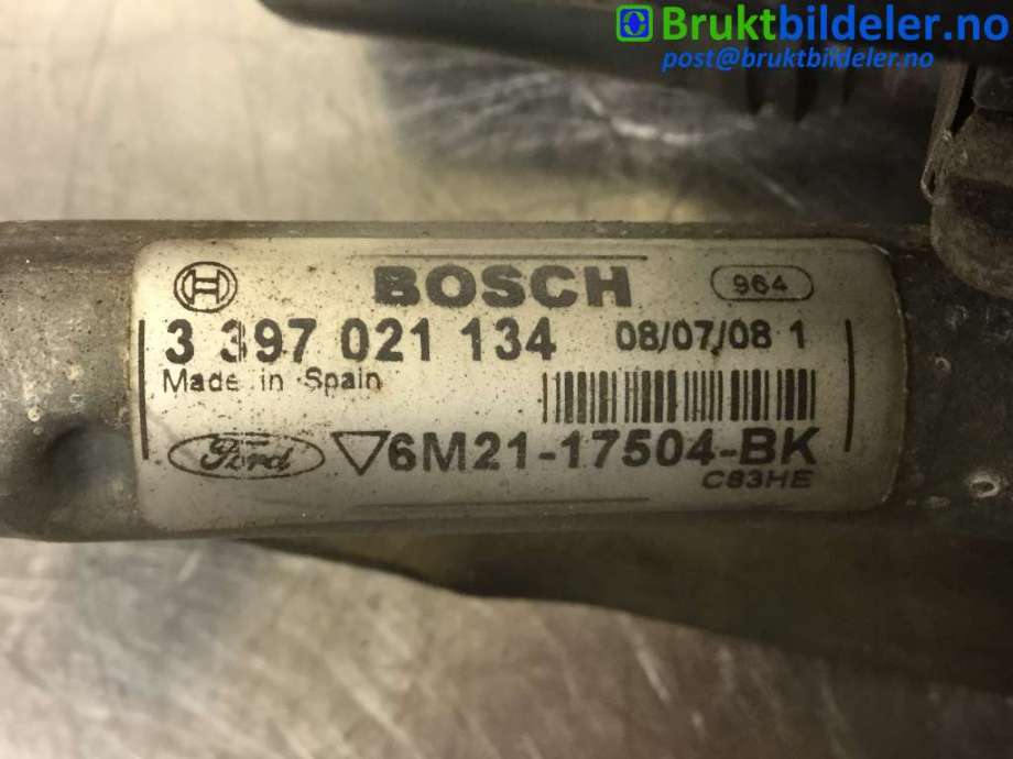 Viskermotor frontrute til Ford Galaxy 2007-2010 (Type III, Fase 1)  (FORD|1137328504|1 397 220 603|6M21-17504-BK)