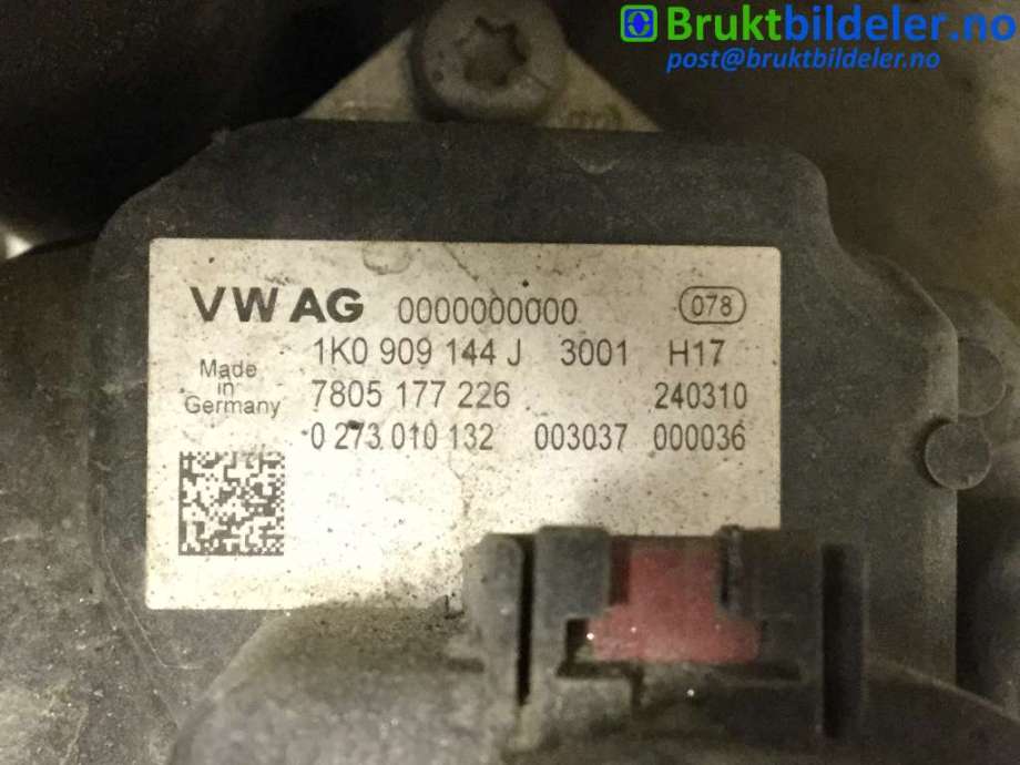 Tannstang elektrisk til Audi A3 2009-2012 (Type II, Fase 2)  (AUDI|1K1 423 051 ED||1K0 909 144 J)
