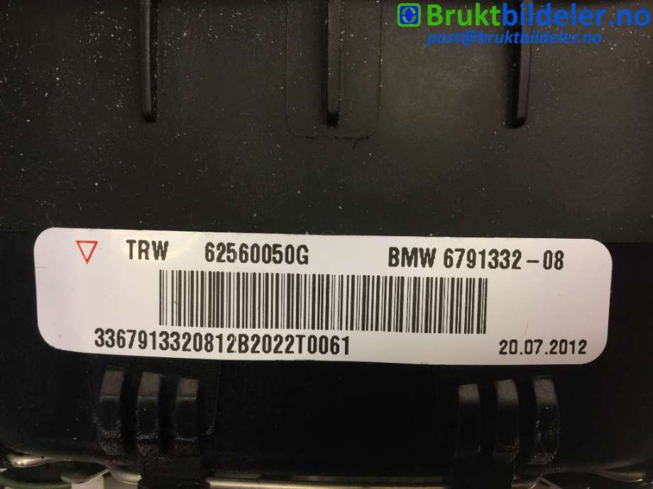 Airbag rattpute til BMW 3-Serie 2012-2018 (F30/F31/F34) (F30/F31/F34) (BMW|6791332-08|62560050G|)
