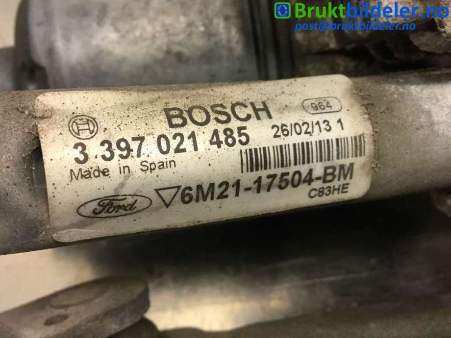 Viskermotor frontrute til Ford Galaxy 2010-2015 (Type III, Fase 2)  (FORD|1137328699|1 397 220 676|6M21-17504-BM)