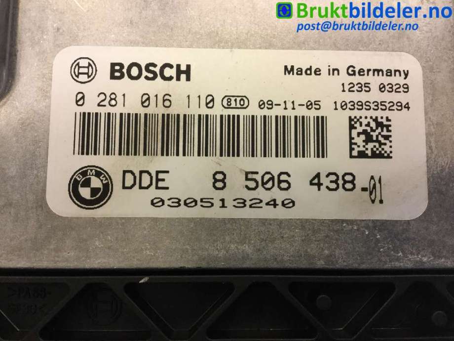 Styreenhet motor til BMW X1 2009-2015 (E84) (E84) (BMW|8 506 438-01|0 281 016 110|)