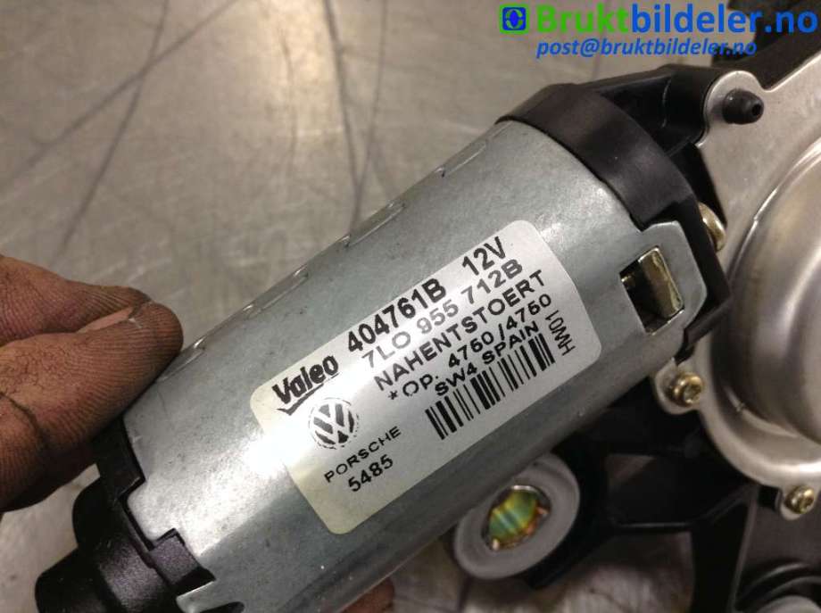 Viskermotor bakrute til VW Touareg 2003-2007 (Type I, Fase 1)  (VOLKSWAGEN|7L0 955 712 B|404761B|)