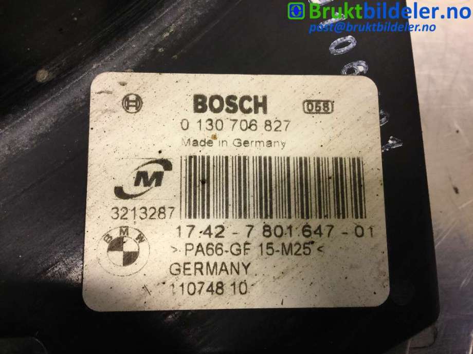 Kjølevifte til BMW X1 2009-2015 (E84) (E84) (BMW|67 32 7 561 713.9-01|3 137 229 021|17 42 7 801 647-01)
