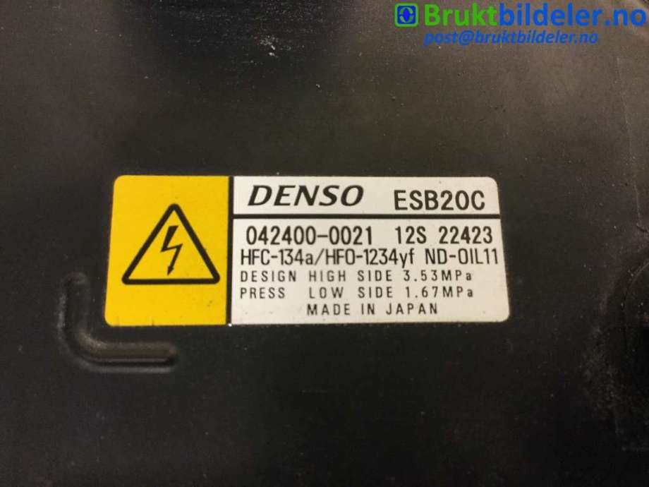 Aircondition kompressor til Toyota Prius 2016-2023 (Type IV) (combi) (combi) (TOYOTA||042400-0021)