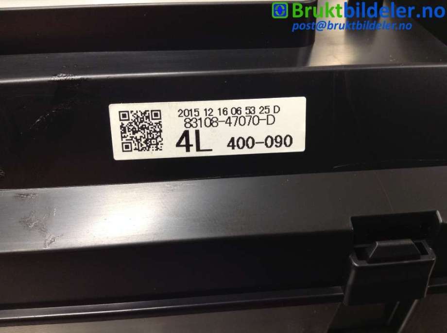 Instrumentpanel til Toyota Prius 2016-2023 (Type IV) (combi) (combi) (TOYOTA|83108-47070-D|)