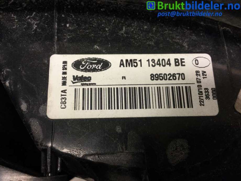 Baklykt høyre til Ford C-Max 2010-2015 (Type II, Fase 1)  (FORD|AM51 13404 BE|89502670|)