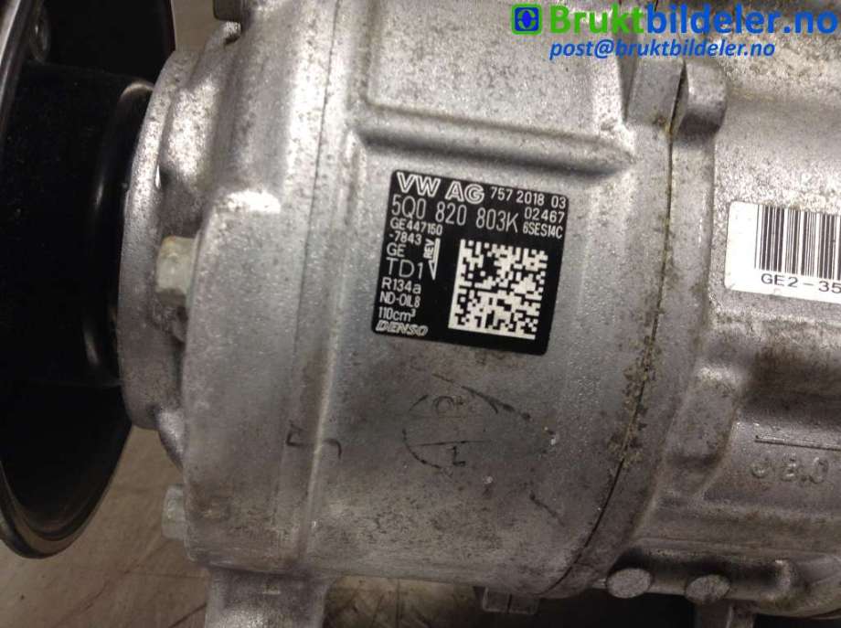 Aircondition kompressor til VW Transporter / Caravelle 2015-2019 (T6) (T6) (VOLKSWAGEN|5Q0 820 803 K|GE447150-7843|)