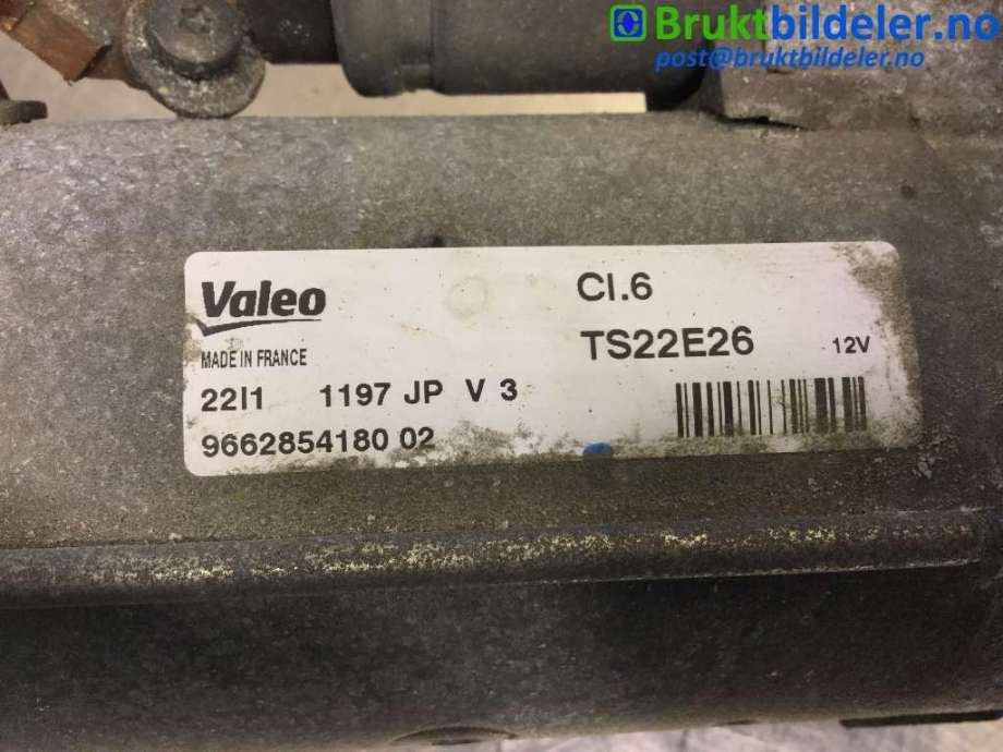 Starter diesel til Citroën Berlingo 2008-2015 (Type II, Fase 1)  (CITROEN|9662854180 02|TS22E26|)