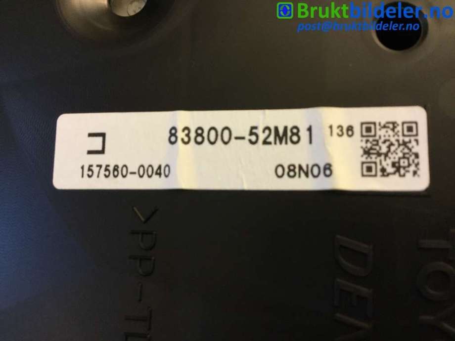 Instrumentpanel til Toyota Verso-S 2011-2015 (COMBI) (COMBI) (TOYOTA|83800-52M81|157560-0040|)