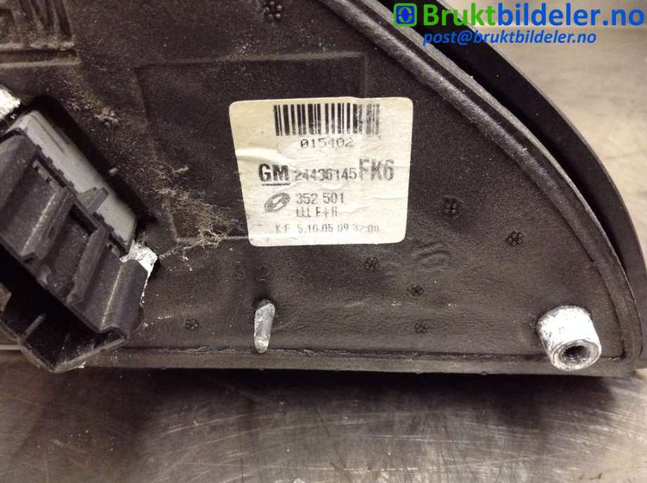 Speil venstre til Opel Vectra C 2005-2008 (Type II)  (OPEL|24436145|)