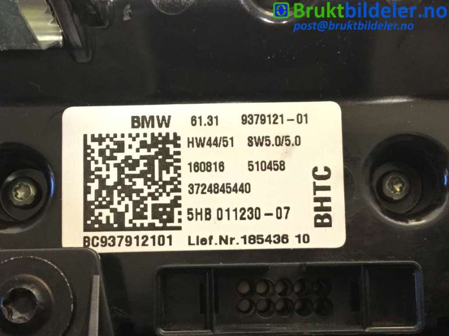Varmeapparat betjening til BMW i3 2013-2022  (BMW|61 31 9 379 121-01|5HB 011 230-07|)