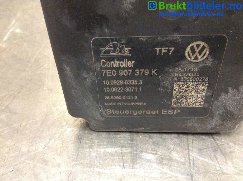 ABS sentral til VW Transporter / Caravelle 2009-2015 (Fase 2) (T5) (T5) (VOLKSWAGEN|7E0 614 517 H|10.0212-0842.4|7E0 907 379 K)