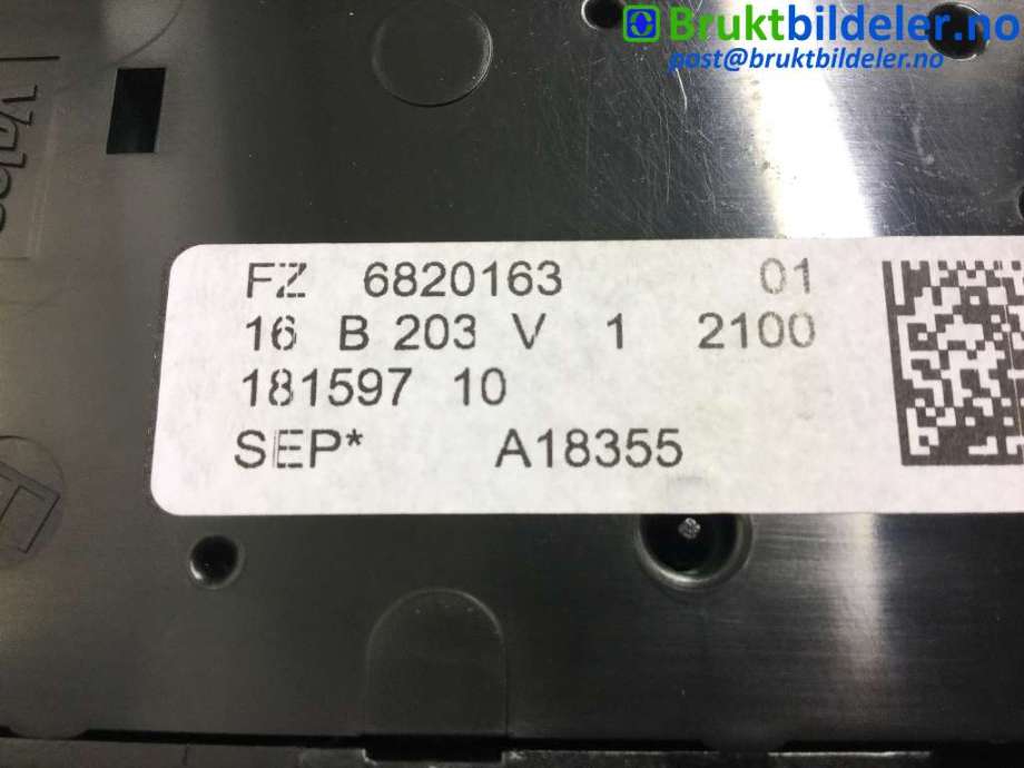 Tak konsoll til BMW i3 2013-2022  (BMW|6 820 163|)