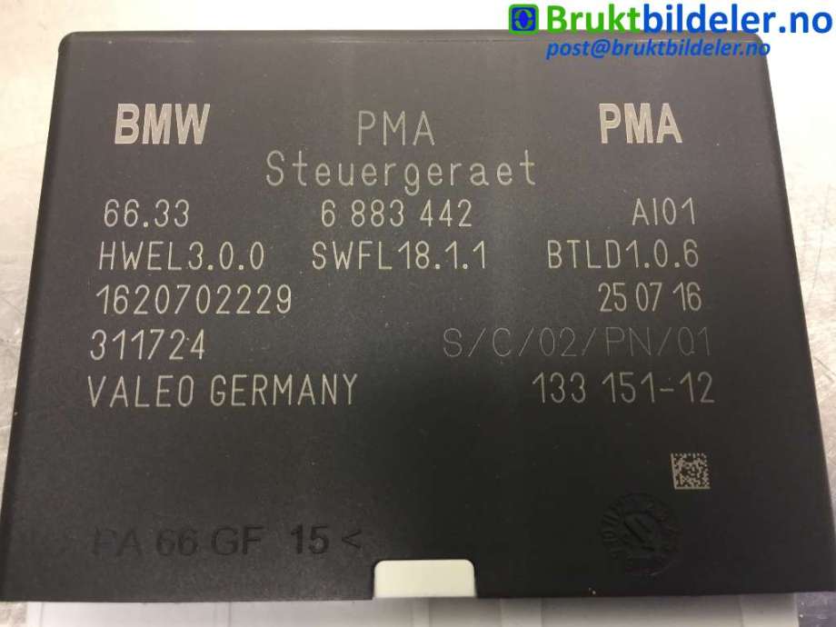 Styreenhet parkering til BMW i3 2013-2022  (BMW|6 883 442|)