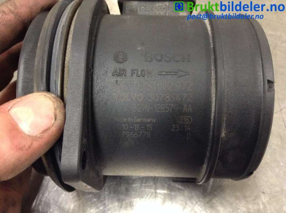 Luftmengde/luftmassemåler til Volvo V60 2010-2013 (Type I, Fase 1)  (VOLVO|30785472|0 281 002 972|)