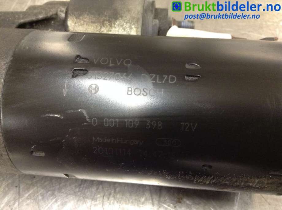 Starter diesel til Volvo V60 2010-2013 (Type I, Fase 1)  (VOLVO|31327066|0 001 109 398|)