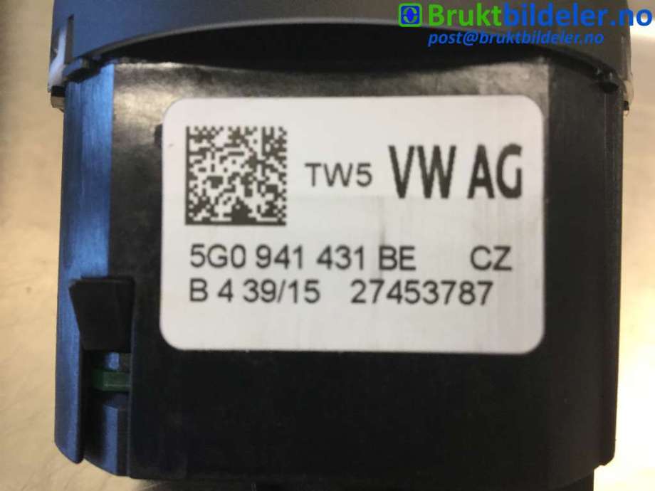 Bryter lys til VW e-Golf 2014-2017 (Fase 1)  (VOLKSWAGEN|5G0 941 431 BE|27453787|)