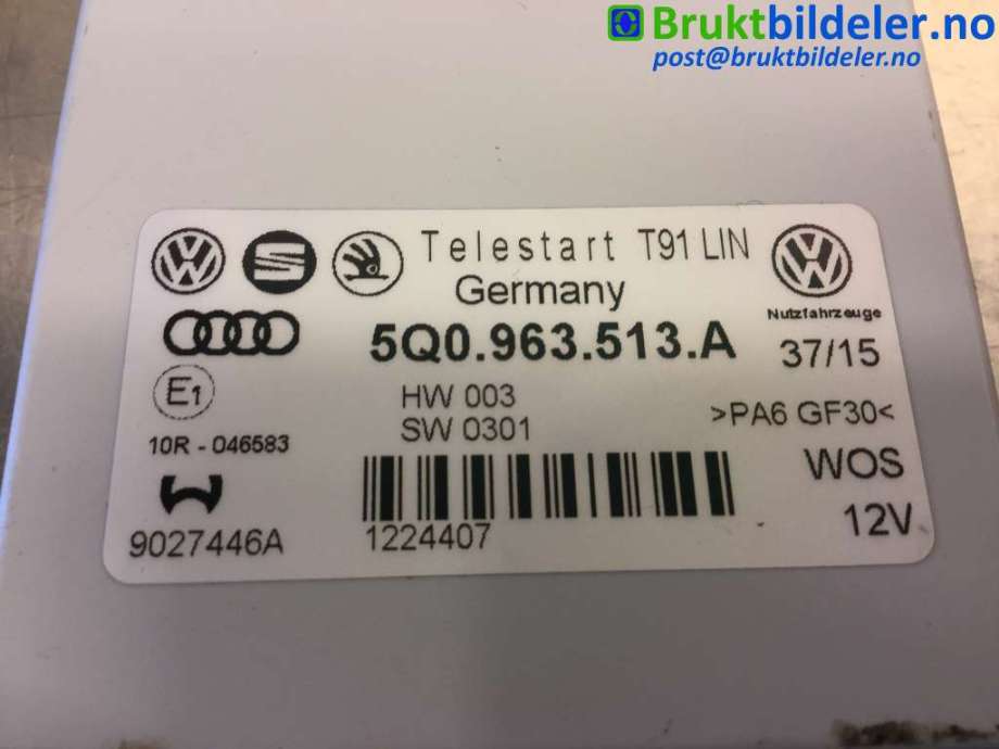 Styreenhet diverse til VW e-Golf 2014-2017 (Fase 1)  (VOLKSWAGEN|5Q0 963 513 A|9027446A|)