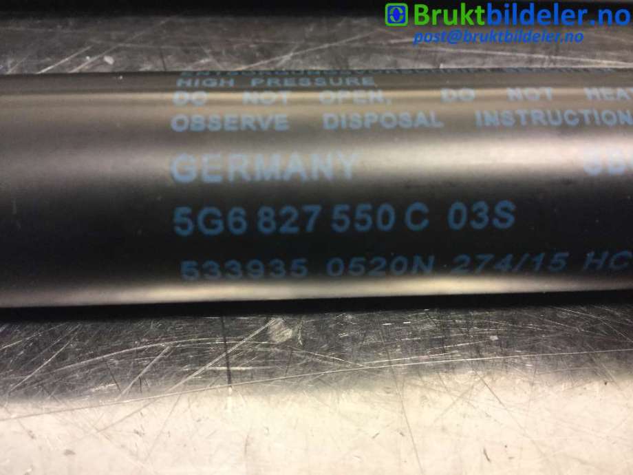 Baklukedemper til VW e-Golf 2014-2017 (Fase 1)  (VOLKSWAGEN|5G6 827 550  C|)