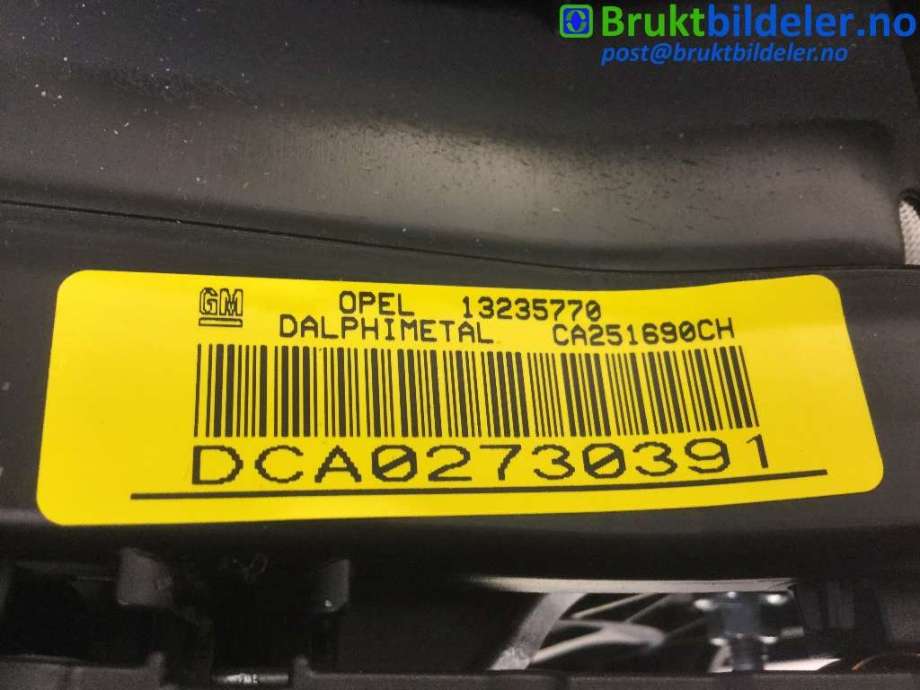 Airbag rattpute til Opel Corsa D 2006-2014  (OPEL|13235770|CA251690CH|)