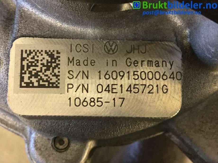 Turbo til VW e-Golf 2014-2017 (Fase 1)  (VOLKSWAGEN|04E 145 721 G|160915000640|)