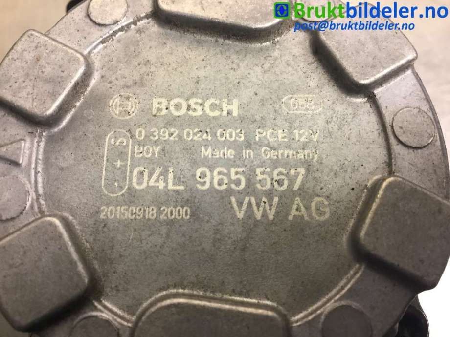 Sirkulasjonspumpe til VW e-Golf 2014-2017 (Fase 1)  (VOLKSWAGEN|04L 965 567|0 392 024 003|)