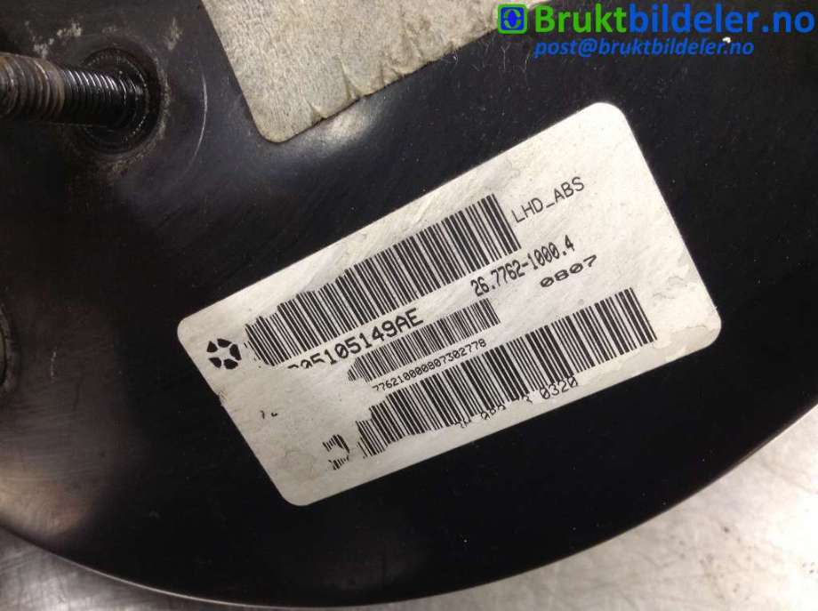Bremsekraft-forsterker til Jeep Compass 2007-2009 (Type I, Fase 1)  (JEEP||26.7762-1000.4)