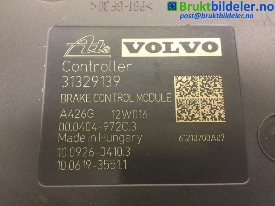 ABS sentral til Volvo V70 2007-2013 (Type III, Fase 1)  (VOLVO|P31329139|10.0212-0532.4|)