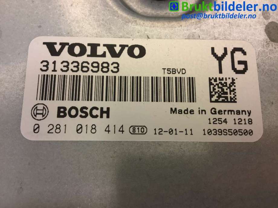 Styreenhet motor til Volvo V70 2007-2013 (Type III, Fase 1)  (VOLVO|31336983|0 281 018 414|)
