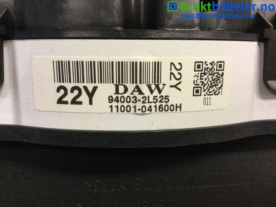 Instrumentpanel til Hyundai i30 2007-2012 (Type I)  (HYUNDAI|94003-2L525|11001-041600H|)