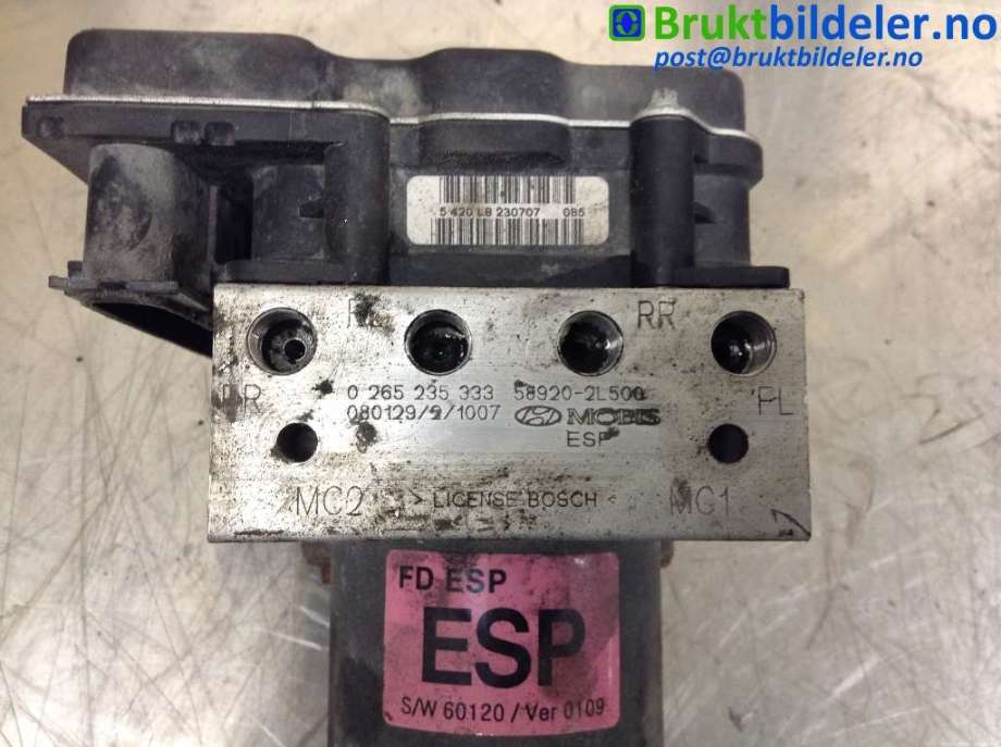 ABS sentral til Hyundai i30 2007-2012 (Type I) (HYUNDAI|0 265 235 333|)