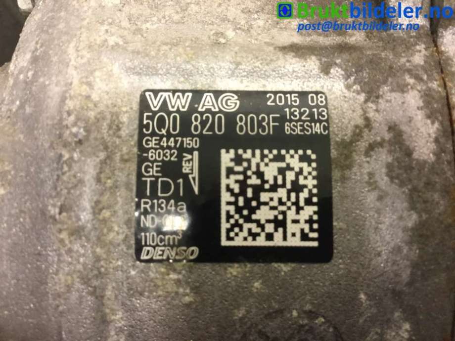Aircondition kompressor til VW Transporter / Caravelle 2015-2019 (T6) (T6) (VOLKSWAGEN|5Q0 820 803 F|GE447150-6032|)
