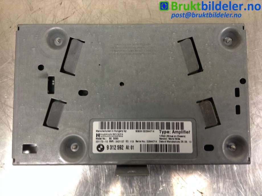 Bilstereo forsterker til BMW 5-Serie 2010-2017 (F10/F11) (F10/F11) (BMW|9 312 592|)