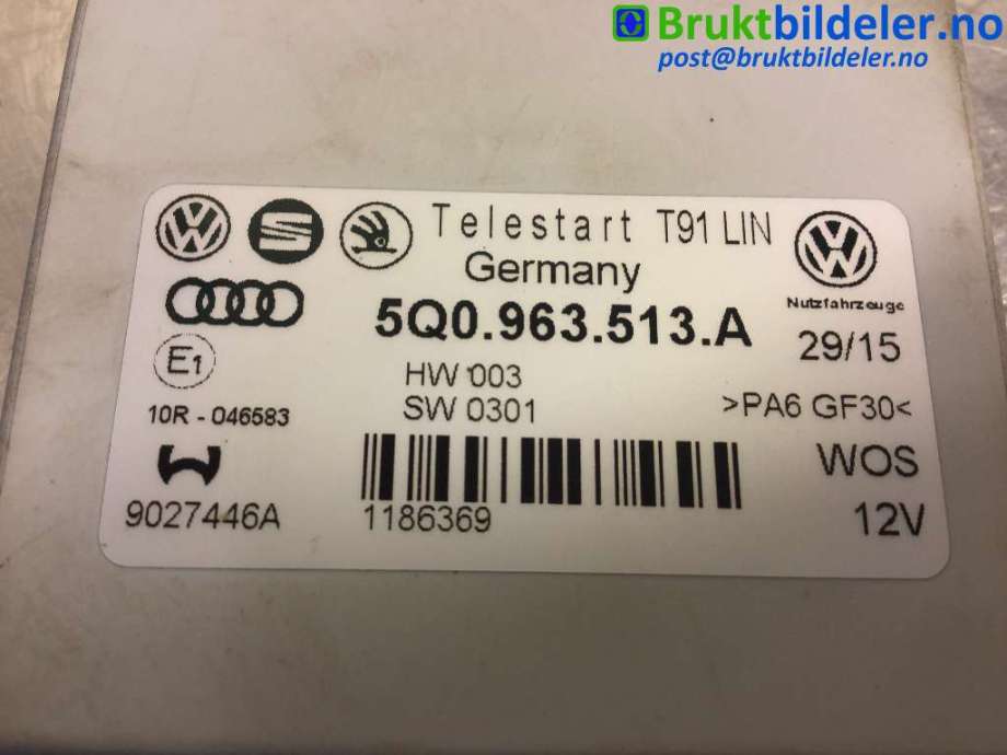 Styreenhet diverse til VW Transporter / Caravelle 2015-2019 (T6) (T6) (VOLKSWAGEN|5Q0 963 513 A|)