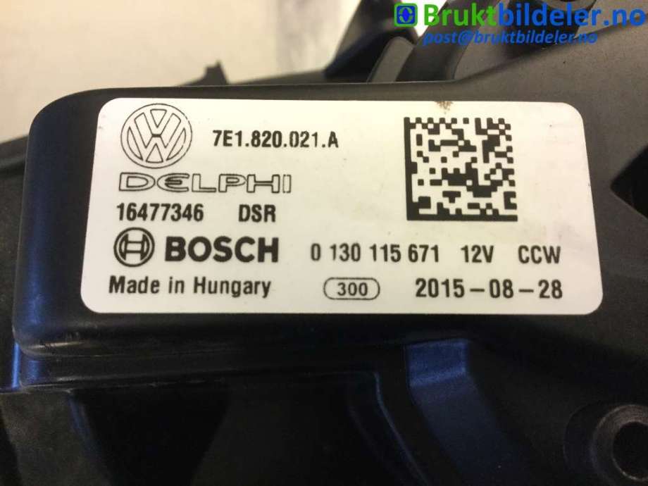 Varmeapparat motor til VW Transporter / Caravelle 2015-2019 (T6) (T6) (VOLKSWAGEN|7E1.820..021.A|0 130 115 671|)
