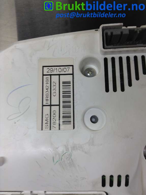 Instrumentpanel til Honda Civic 2006-2011 (Type VIII)  (HONDA|78200 SMG G332|HR0342108|)