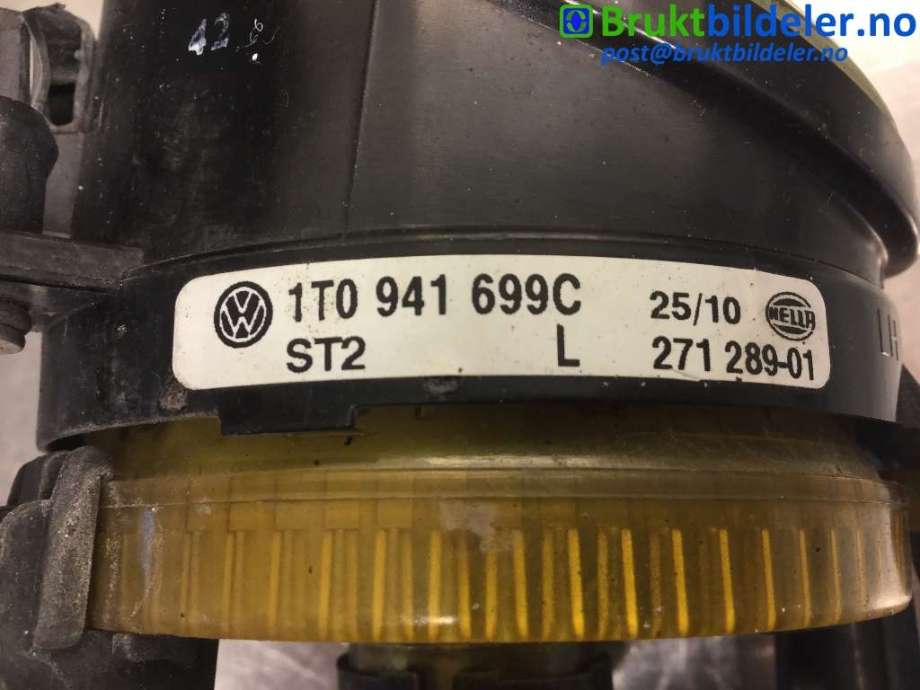 Tåkelykt venstre foran til VW Polo 2009-2014 (Type V, Fase 1)  (VOLKSWAGEN|1T0 941 699 C|)