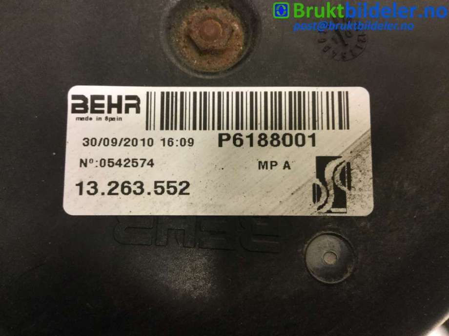 Kjølevifte til Opel Corsa D 2006-2014  (OPEL|13 263 552|3L215310|)