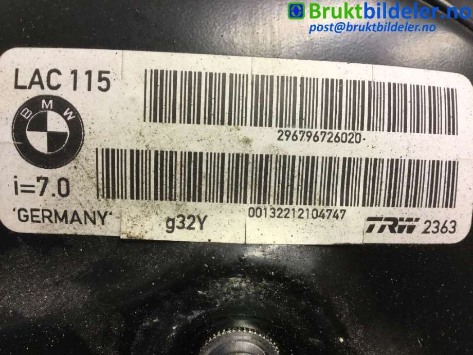 Bremsekraft-forsterker til BMW 5-Serie 2010-2017 (F10/F11) (F10/F11) (BMW||296796726020)