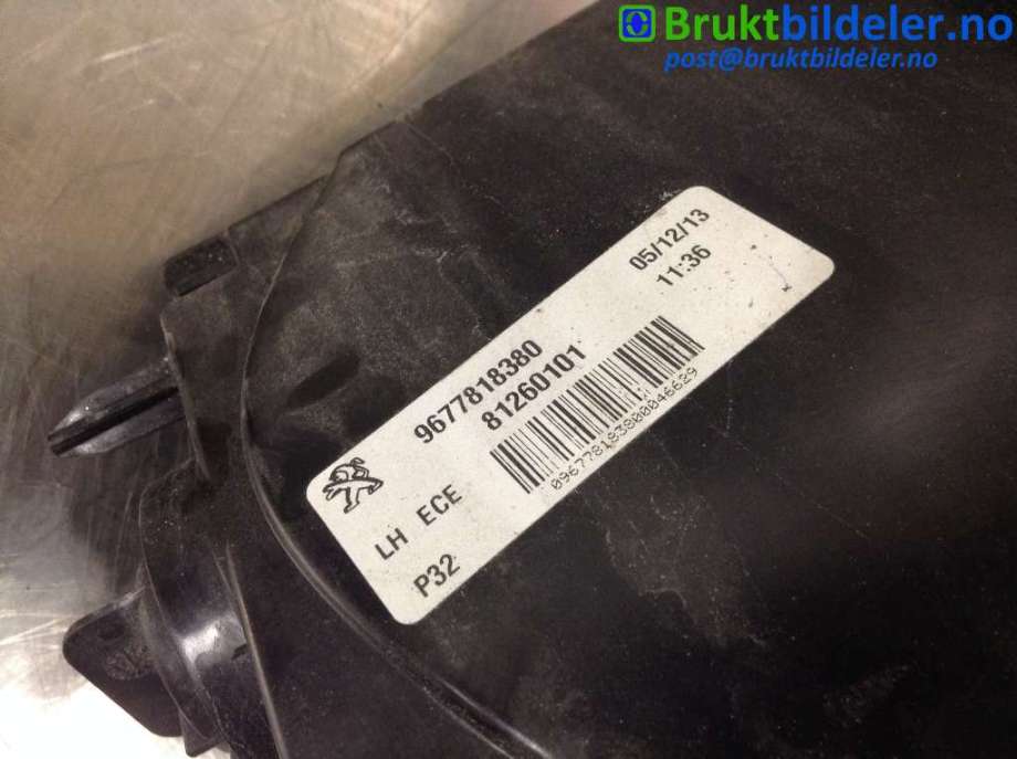 Baklykt venstre indre til Peugeot 308 2013-2021 (Type II) (PEUGEOT|9677818380|81260101|)
