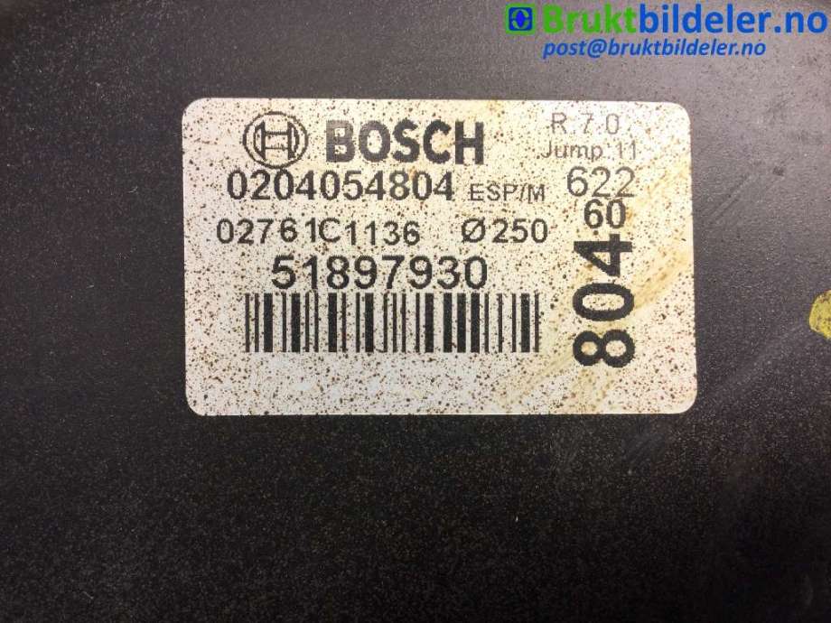 Bremsekraft-forsterker til Opel Combo D 2012-2018  (OPEL|51897930|0 204 054 804|)