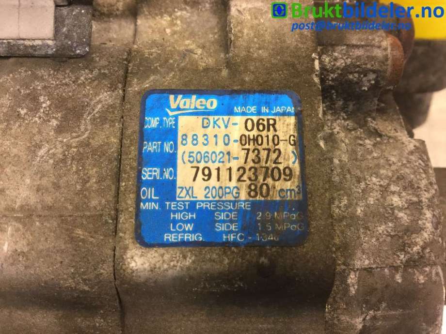 Aircondition kompressor til Peugeot 107 2006-2014  (PEUGEOT|88310-0H010-G|506021-7372|)