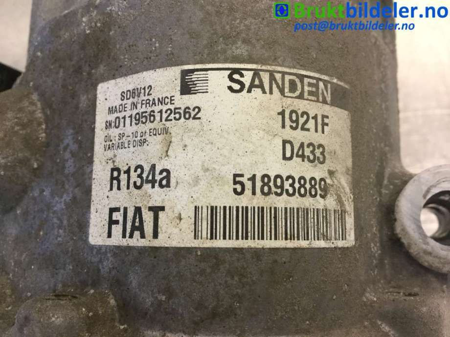 Aircondition kompressor til Opel Combo D 2012-2018  (OPEL|51893889|01195612562|)