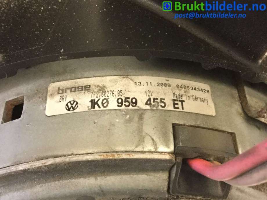 Kjølevifte til VW Tiguan 2007-2011 (Type I, Fase 1)  (VOLKSWAGEN|1K0 959 455 ET|)