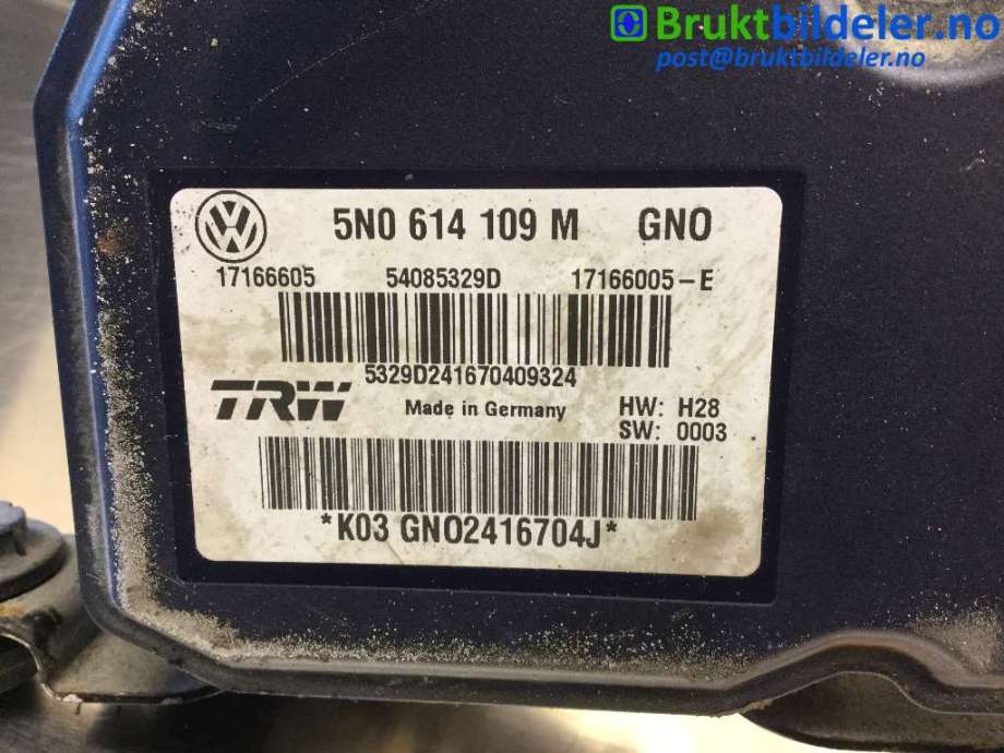 ABS sentral til VW Tiguan 2007-2011 (Type I, Fase 1)  (VOLKSWAGEN|5N0 614 109 M|17166605|)